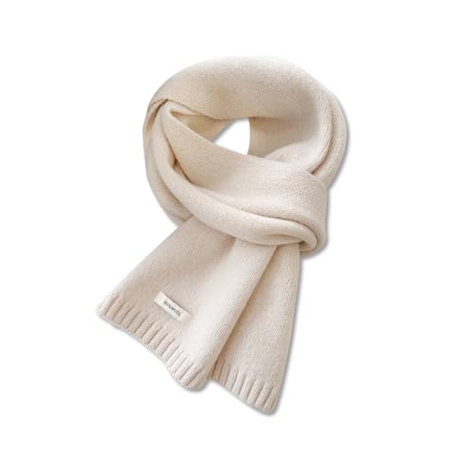 Winter Knitted Scarf Women Men Australian Wool Scarf Solid Color Long Neck Scarf Pashmina Warm Collar Scarf 160×20cm