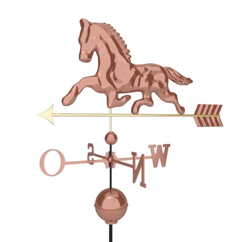 STILISTA Wetterfahne Pferd aus Kupfer mit Fuß, Gesamthöhe 116 cm STILISTA Wetterfahne Pferd aus Kupfer mit Fuß, Gesamthöhe 116 cm