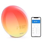 NexiGo Sunrise Alarm Clock, Sleep Wake Up Light, APP & Voice Control, Bedside Reading Light, Dual Alarms / 9 Special Lighting / 5 Natural Sounds & 11 Sleep Aid Sound Night Light