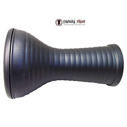 The 17\'\' Wave Zaza Percussion Egyptian Style Darbuka Doumbek (Black)