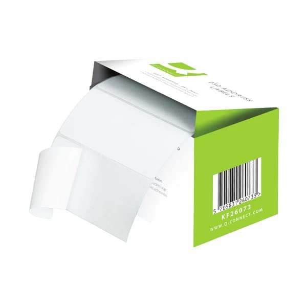 Q-Connect Address Label Roll Self Adhesive 102x49mm White (Pack of 180) 0073024 (Pack of 4) + Free FINCHLEY Refill
