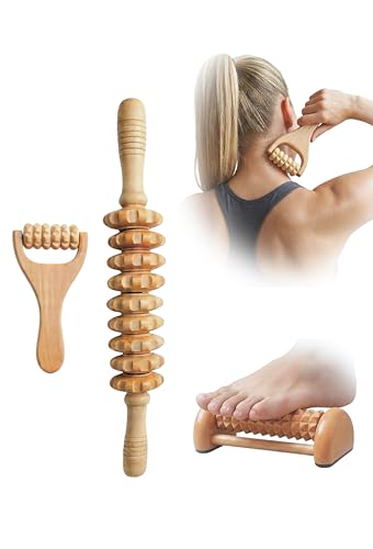 Thetistore 3Pcs Wooden Massage Tools