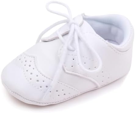 Baby Boys Girls Shoes ​Soft Sole Non-Slip PU Leather Baptism Christening Shoes Infant First Walker Shoes Toddler Crib Shoes Newborn Loafers Flats Shoes