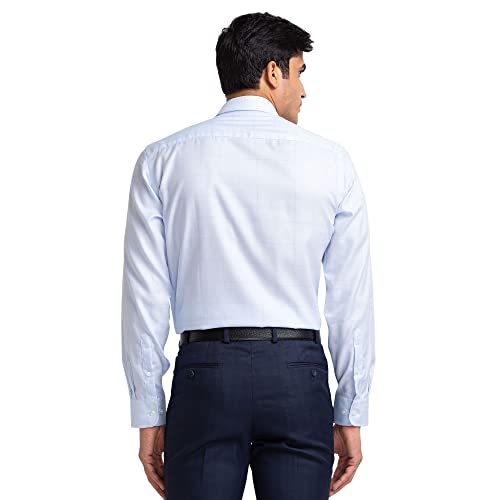 Image of Park Avenue Men's Pure Cotton Checks Pattern Regular Fit Semi Cutaway Collar Full Sleeve Formal Shirt