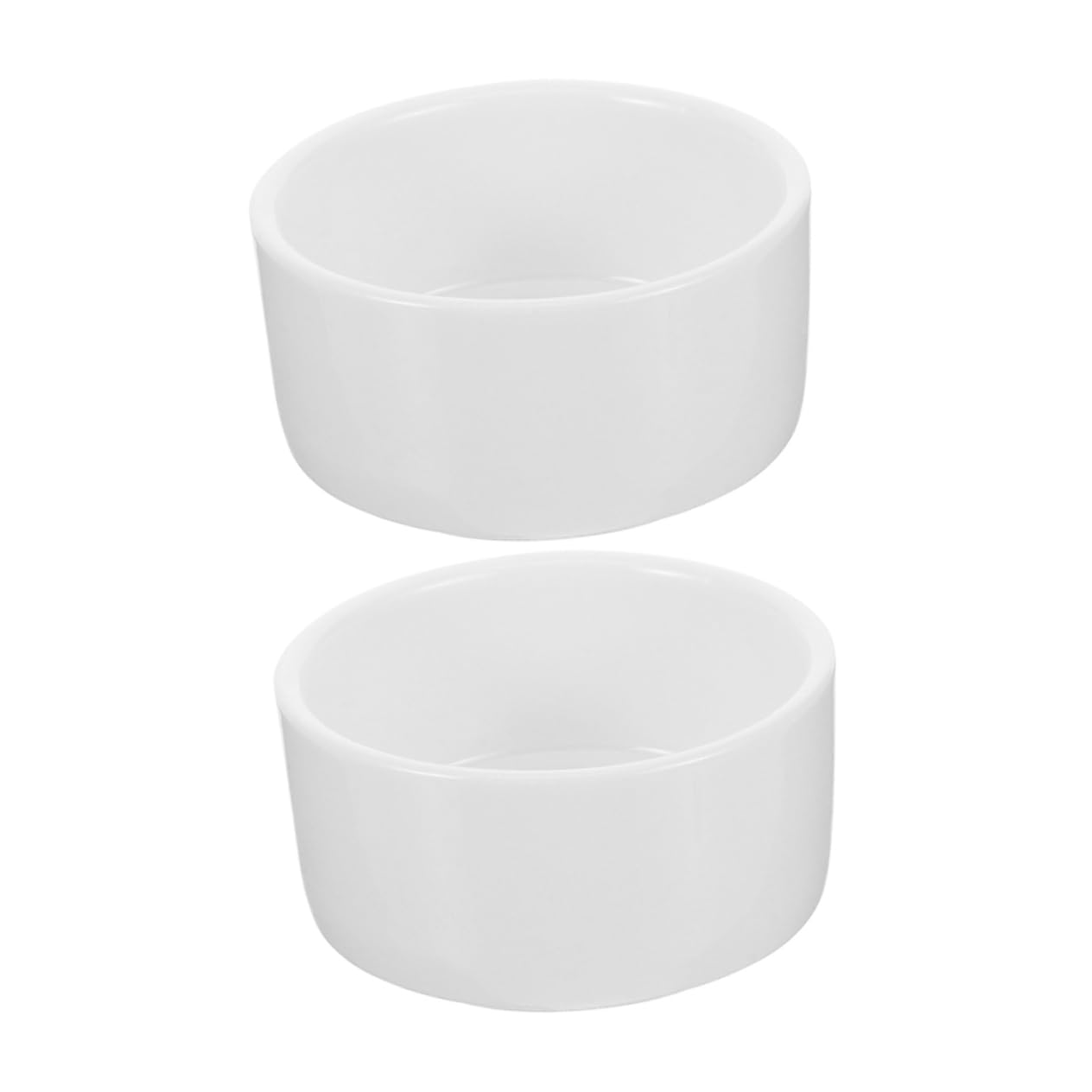 Garneck 2pcs Restaurant Seasoning Plate Dip Dishes Small Dishes Snacks Bowls Condiment Dish Tasting Dishes Small Prep Dishes Spice Dishes Vinegar Dish Creme Brulee Dishes White Ceramics