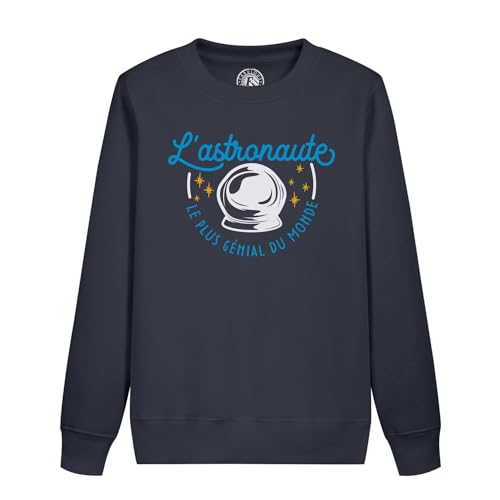 Sweatshirt enfant astronaute en coton doux pour passionné de fusée et astronomie ciel étoilé