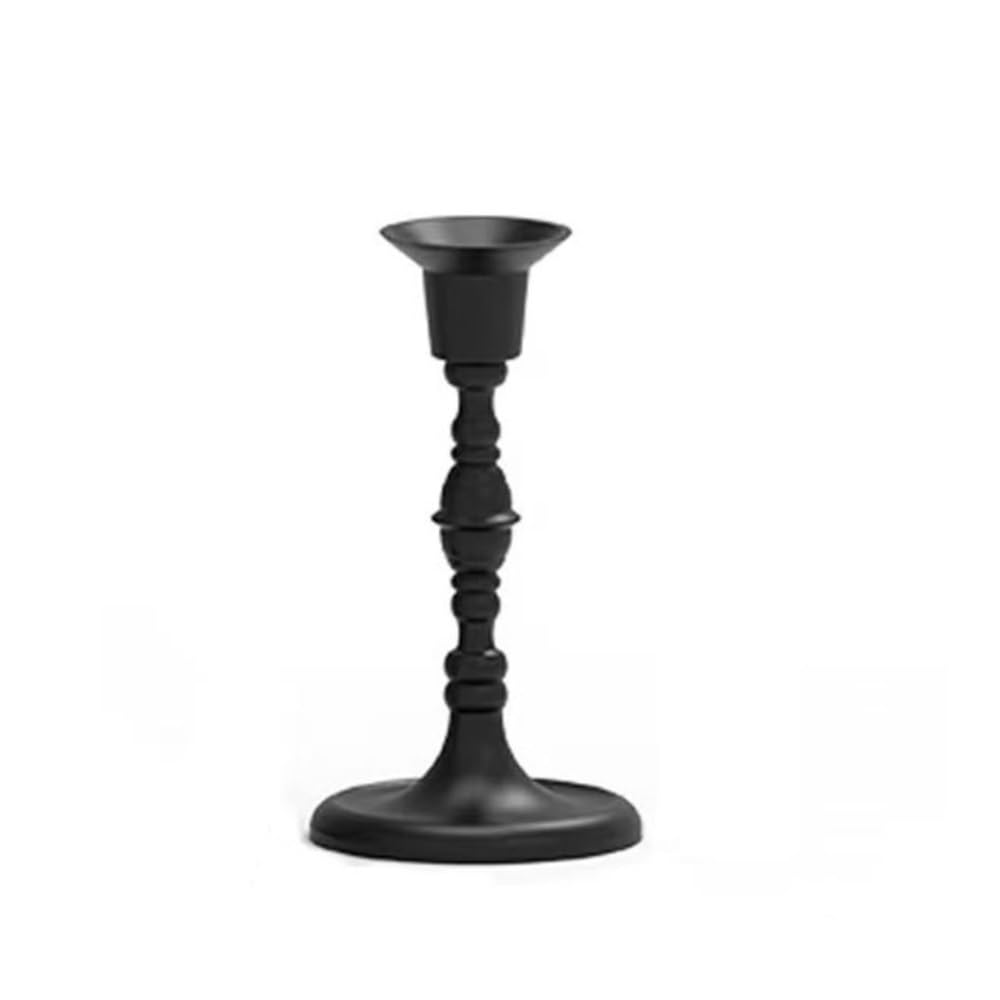 Candle Holder Black candle holder ornament romantic decoration pedestal atmosphere(S)