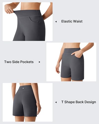 Image of G4Free EverGoing Women's Casual Shorts High Waisted 4'' / 5'' Comfy Shorts with Pockets for Yoga Workout Lounge