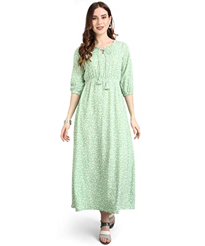 Image of AHANA Printed Crepe Maxi Dress