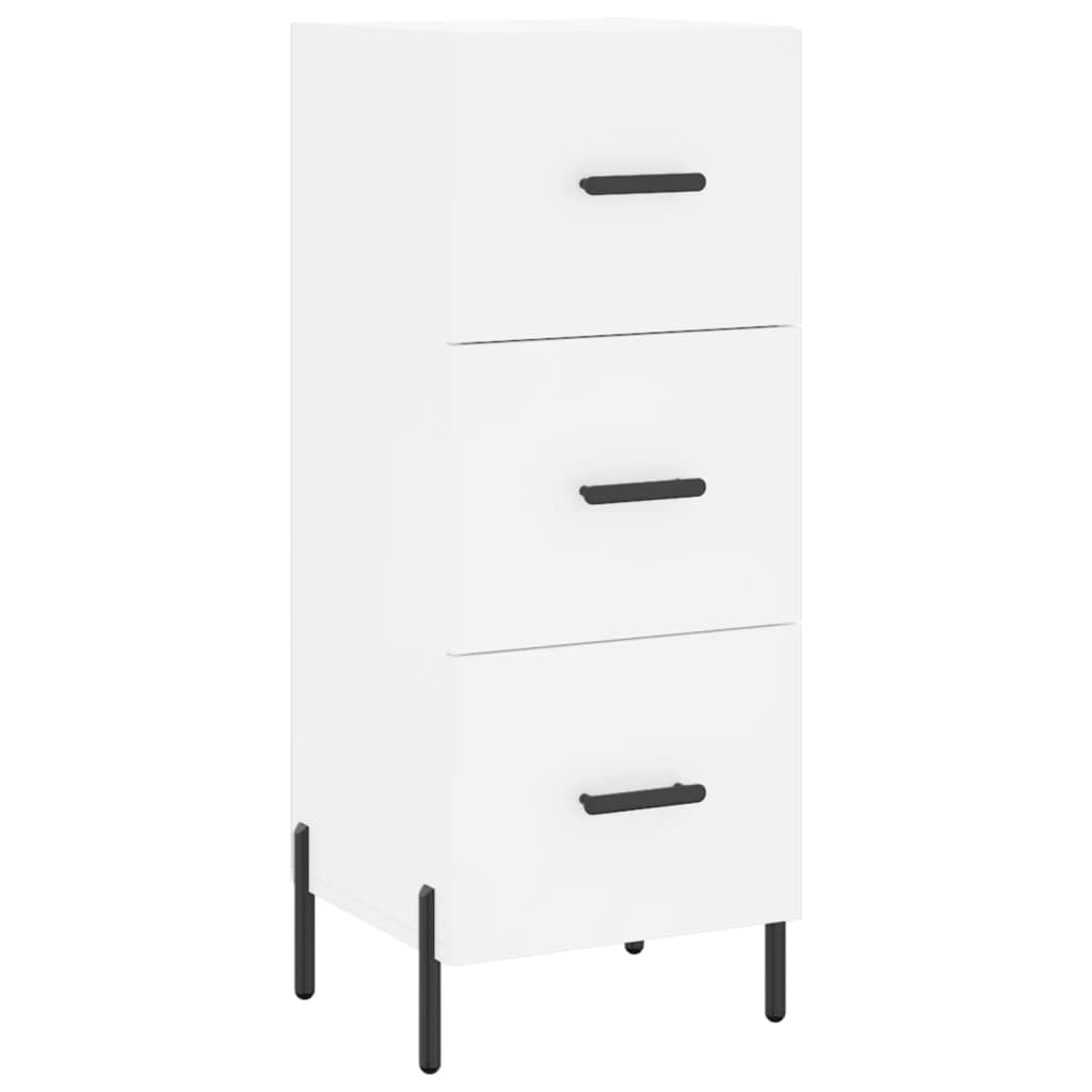 71-Inch White Tall Cabinet with Doors and Metal Legs | Measures 13.6x13.4x70.9 inches; engineered wood frame offers slim vertical storage for living rooms and hallways.