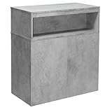 サンニード 受付カウンター 幅90 奥行45 高さ100cm コンクリート柄 グレー 木製 組立式 店舗用 省スペース 受付台 シンプル モダン HRC-9045-CON