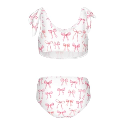 Image of Girls Tankini Swimsuit 2 Piece Pink Unicorn Donuts Summer Beach Bikini Bathing Suit 3T