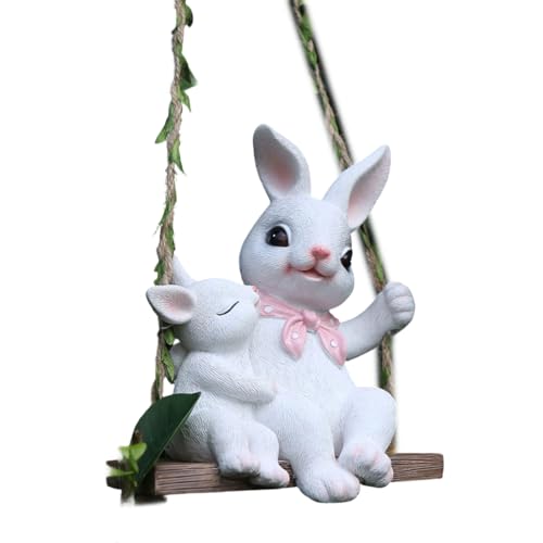 Balançoire en résine statue mère et enfant, objet déco intérieur extérieur