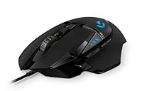 Logitech G502 HERO High Performance Wired Gaming Mouse, HERO 25K Sensor, 25,600 DPI, RGB, Adjustable Weights, 11 Programmable Buttons, On-Board Memory, PC / Mac