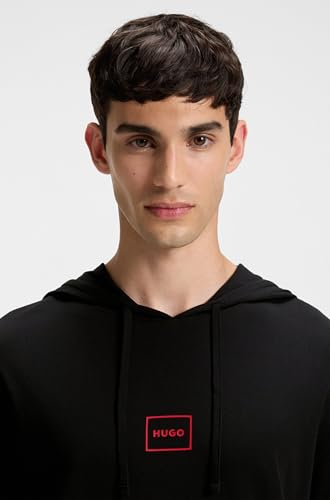 HUGO Męska bluza z kapturem Laze Loungew_Sweatshirt, czarna 1, M, Czarny, M