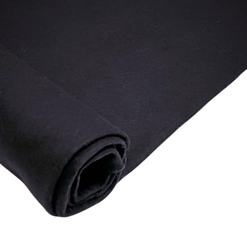 Black Felt Fabric Sheet by The Metre 90 cm Wide Thick Material for Sewing DIY Crafts and Embroidery