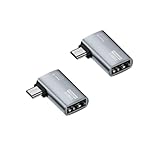 Norsimda Powered Left Angle USB 2.0 Micro Male to USB Female Host OTG Adapter for Samsung, Firestick，PS Classic，SNES Mini,NES/SNES Classic,Chromecast and More Smartphone or Tablet (2 Pack)