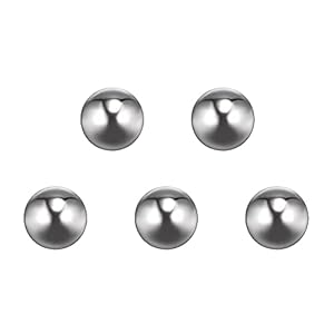 sourcing map 5pcs 14mm 201 Stainless Steel Bearing Balls G200 Precision