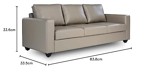 Image of Wakefit Sofa Set | 3 Year Warranty | Sofa 3 Seater, 3 Seater Sofa for Living Room, Wooden Sofa Set, Couch Sofa for Living Room, Sofa for Living Room - Napper(Jindal : Cappuccino)