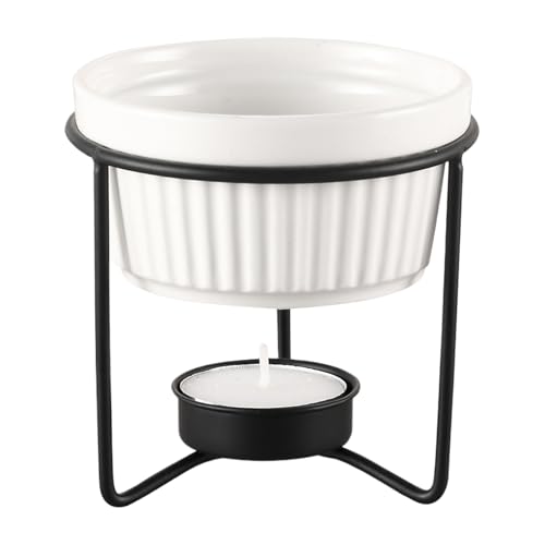 Olla calentadora de mantequilla, con diseño de cerámica portátil, 310 g, olla de fondue de queso de cocina, calentador de té y postre, multiusos, para mariscos, chocolate, té, aperitivos