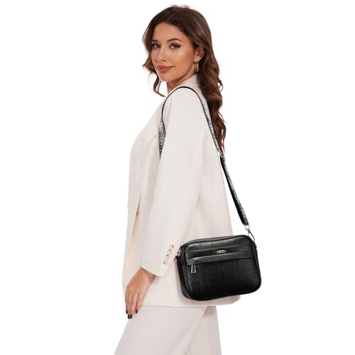 Crossbody Purses For Women, Small Quilted Crossbody Bag Trendy Leather Shoulder Handbags With Wide Strap3