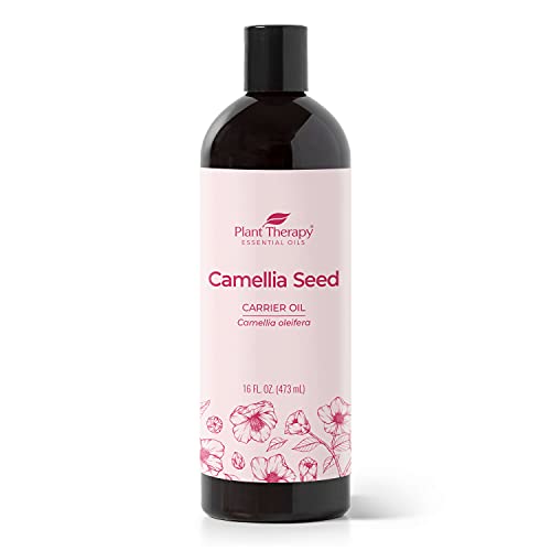 Plant Therapy Camellia Seed Carrier Oil + PUMP. A Base Oil for Aromatherapy, Essential Oil or Massage use. 16 Ounce.