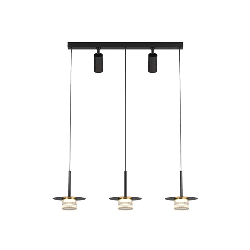 Lustre suspendu LED dimmable en métal pour décoration salon et salle