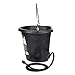 Farm Innovators FB-80R Rubber 3 Gallon Flat Back Heated Bucket with Metal Handle, Built in Thermostat, and Concealed Heating Element, 70 Watt