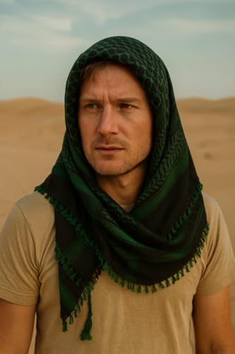 Palestine Keffiyeh Shemagh Unisex Scarf 48x48 Cotton Arafat Hatta Arab Style Scarf With Long Tassle