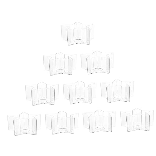 KONTONTY Candle Containers Set 10pcs Plastic Flame-Retardant Molds for DIY Decor