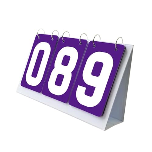 Marcador deportivo manual 3 dígitos morado de sobremesa miniatura 2