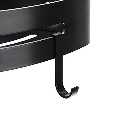 Geen Punch Bad Planken, Zwart huishoudelijke badkamer ruimte aluminium hoek plank muur opknoping single layer opslag… - Image 7