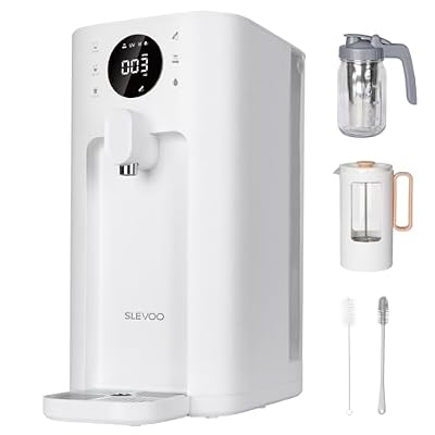 Countertop Reverse Osmosis Water Filter System, 6 Stage RO Water Filtration, Portable Water Purifier BPA Free, No Installation, with 2 Coffee Makers and 2 Brushes