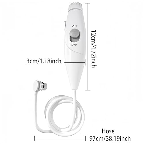 Replacement Hose and Handle Parts Compatible with Waterpik Replacement Parts - Waterpik Water Flosser WP-100 WP-300 WP-660 WP-900 Series Oral Irrigator, Oral Hygiene Accessories(Slide Switch, Grey)