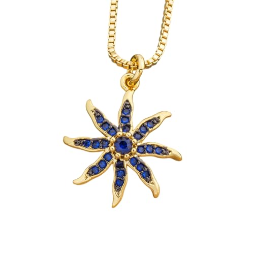 Collier en cuivre fleur bleue le cadeau idéal pour femme