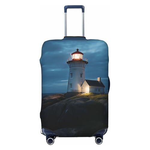 Travel Luggage Cover Fashion Suitcase Protector Lighthouse at Night Spandex Baggage Covers Washable Suitcase Covers Anti-Scratch Luggage Cover Protectors Fits 18-32 Inch Suitcases Medium - Main Image