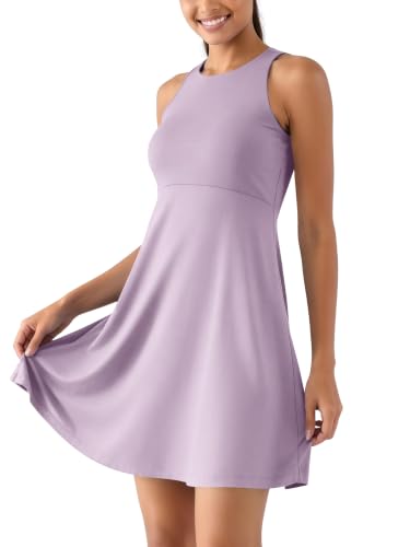 Image of ODODOS Casual Flare Tank Dress for Women Summer Sleeveless Sundress Mini Skater Dress