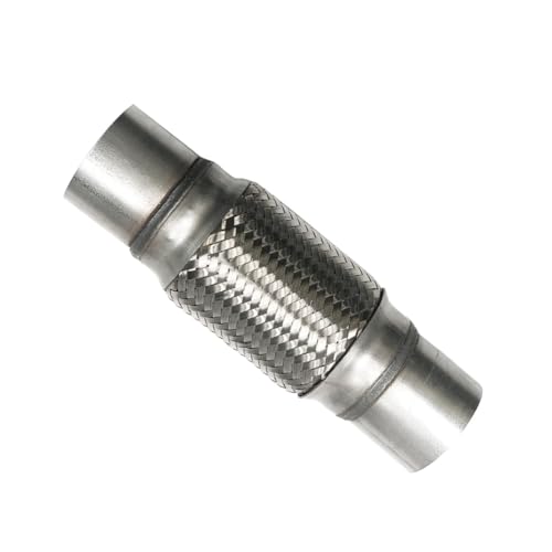 RCCT Tuyau flexible d'échappement 63 mm - Tuyau flexible en acier inoxydable 65 mm / Tuyau flexible d'échappement 2,5 pouces universel Tuyau d'échappement...