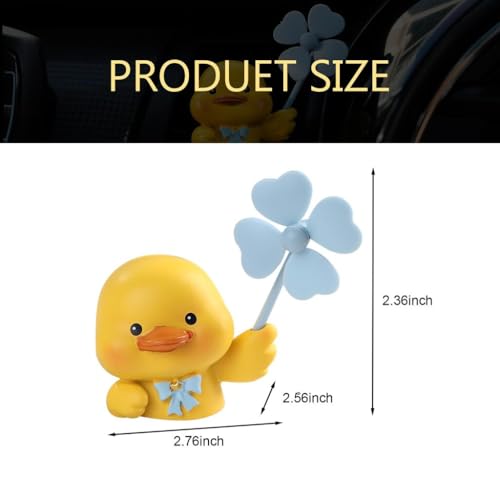Image of Zibuyu Car Dashboard Air Freshener, Duckling AC Vent Clip, Unscented