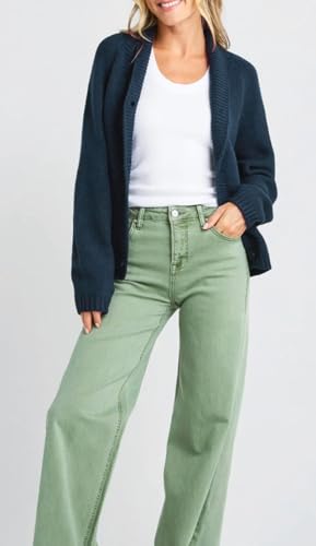 UAURORAO Women American Flag Sweater Open Front Oversized Star Striped Cardigan Long Sleeve Chunky Patriotic Knitwear2