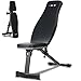 ISE Banco de Pesas Musculación Ajustable Plegable Multifuncional Inclinable Reclinable, Banco de Peso Plano Declinado Inclinado Abdominales para Fitness Entrenamiento Profesional con Respaldo