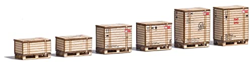 Busch 1811 H0 6 Pallet E 6 Casse Di Legno Kit