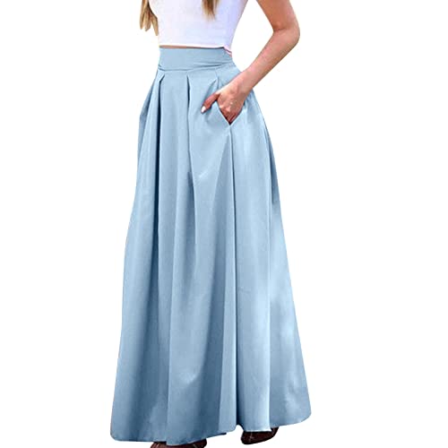 DeaAmyGline Jupe Culotte Femme Grande Taille - Jupe Plissée Rouge Fluide Taille Haute OL