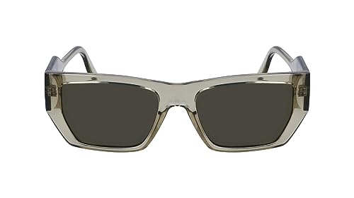 KARL LAGERFELD Unisex Adult Sunglasses KL6123S - Light Khaki with Solid Green Lens