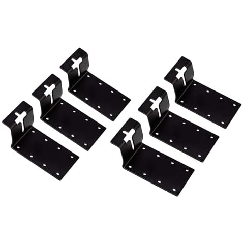 6Pcs T-Post Mounting Bracket,3" Vertical T-Post Brackets for Fence Bird House Mailbox Cover