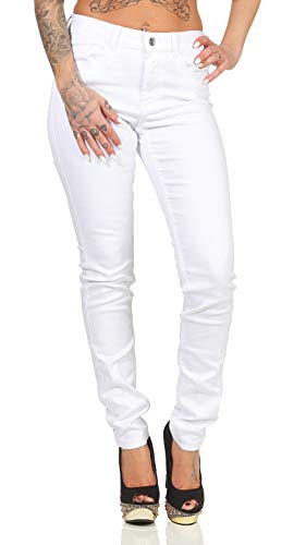 VERO MODA Damen VMSEVEN NW S SHAPE UP JEANS WHITE NOOS Slim Jeans,, per pack Weiß (Bright White Bright White), 34 (Herstellergröße: XS)