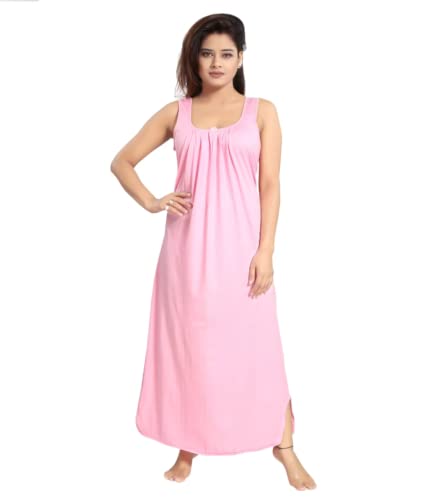 Image of H & C Full Length Women's Hosiery Cotton Fabric Long Nighty Slip /Camisole Slip /Night Wear Maxi for Women Free Size