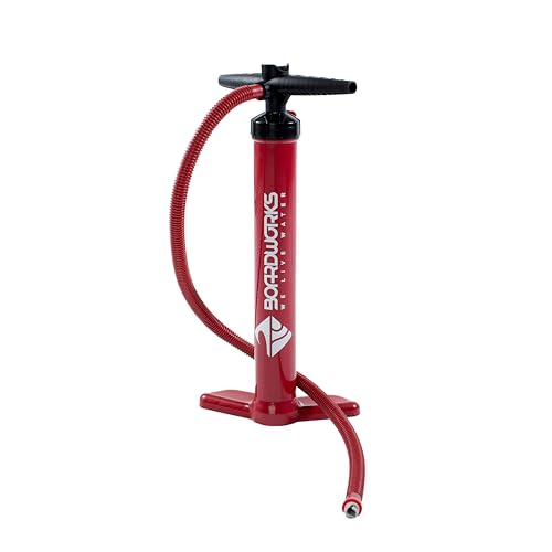 Boardworks Bravo SUP 4 Hand Pump - Pressure Gauge - 2 spacers - Red