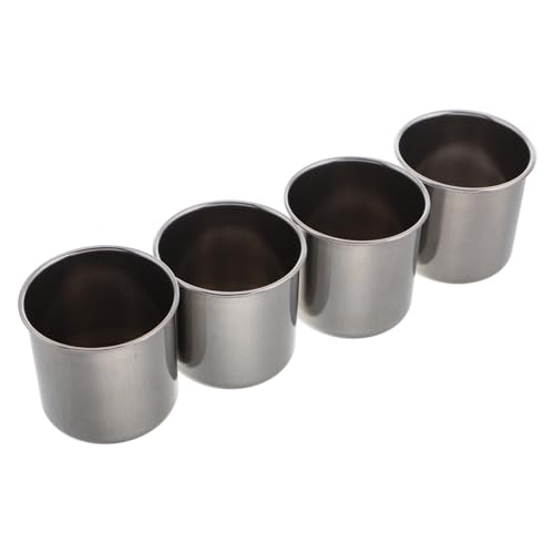 Happyyami 4pezzi Bicchieri in Acciaio Resistenti Impilabili per Ragazzo Ragazza Metallo Uso Multiuso tè Vino Acqua Campeggio Pulizia Facile Bordi Lisci