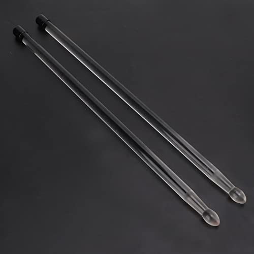 2 peças de baquetas luminosas com luz noturna LED baquetas de bateria acrílicas transparentes para p
